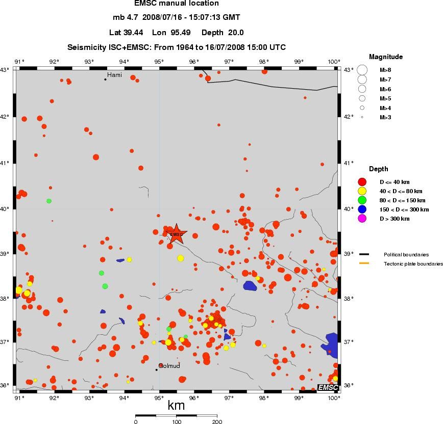 regional historical seismicity