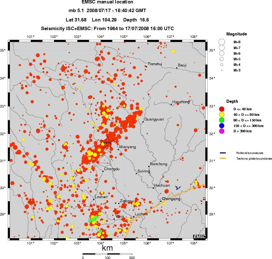 regional historical seismicity