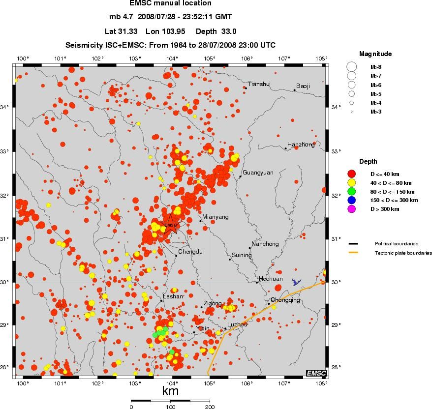 regional historical seismicity