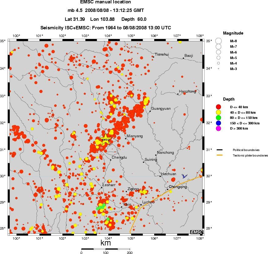 regional historical seismicity