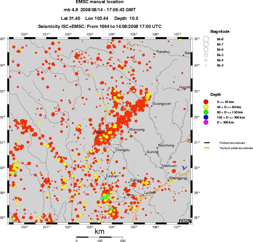 regional historical seismicity