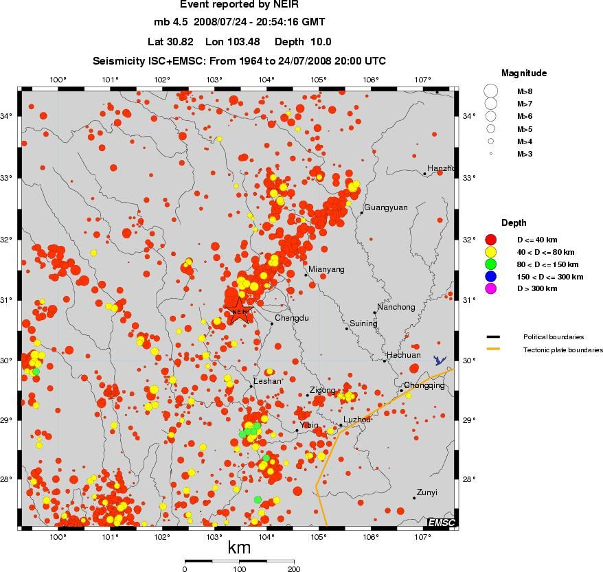 regional historical seismicity