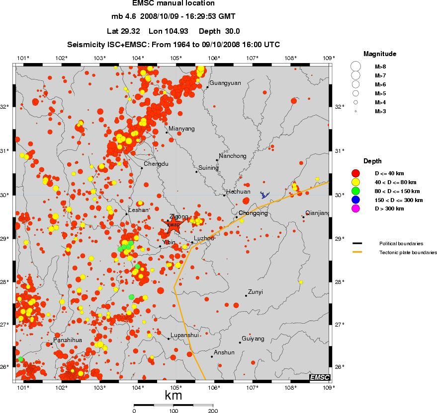 regional historical seismicity