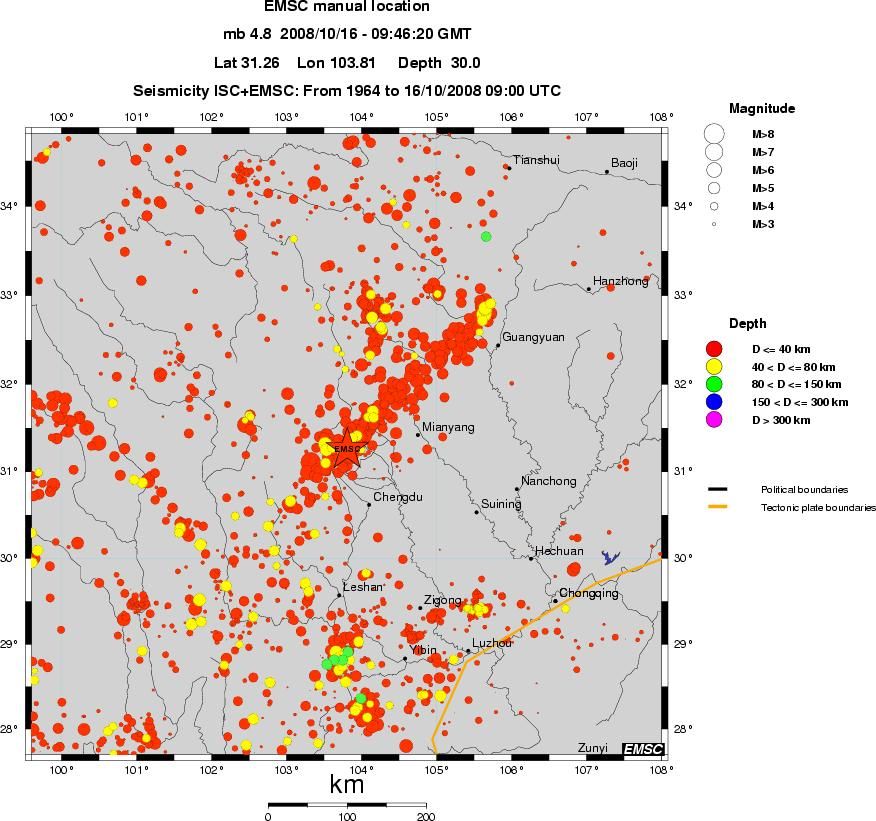 regional historical seismicity