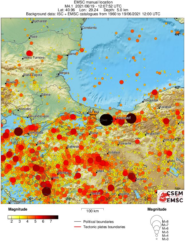 regional magnitude historical seismicity