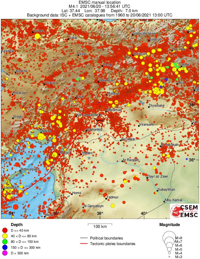 regional historical seismicity