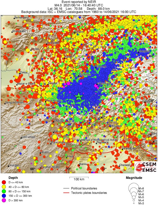 regional historical seismicity