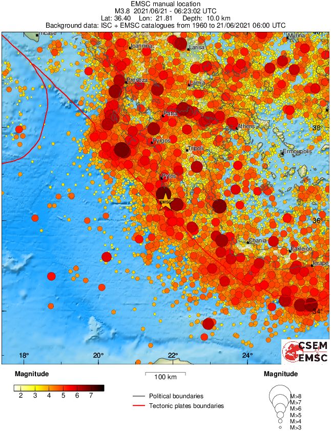 regional magnitude historical seismicity