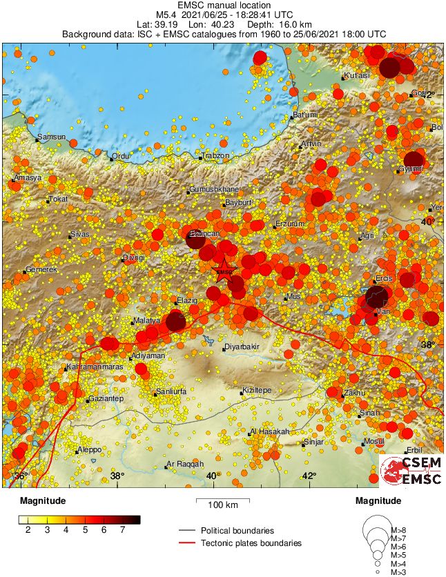 regional magnitude historical seismicity
