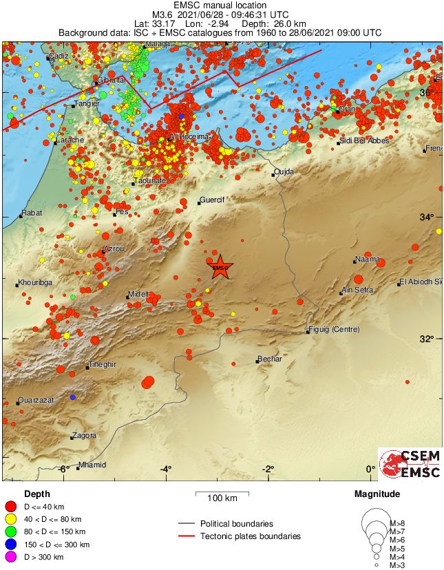 regional historical seismicity