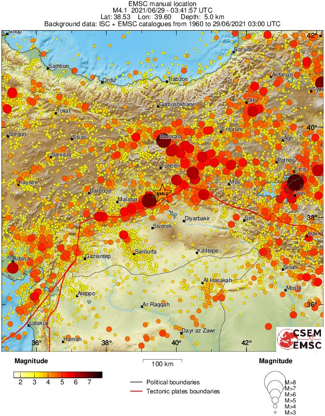 regional magnitude historical seismicity