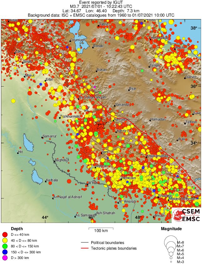 regional historical seismicity