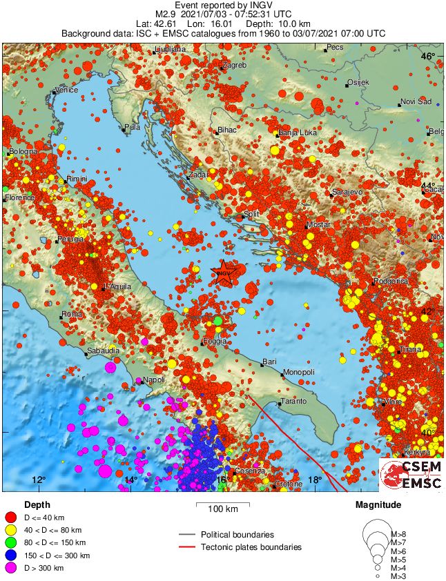 regional historical seismicity