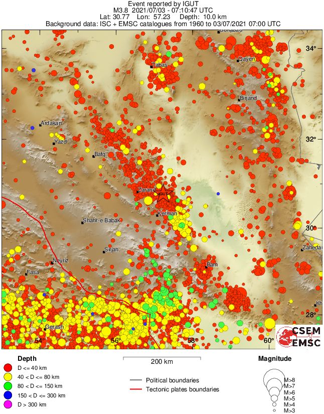 regional historical seismicity