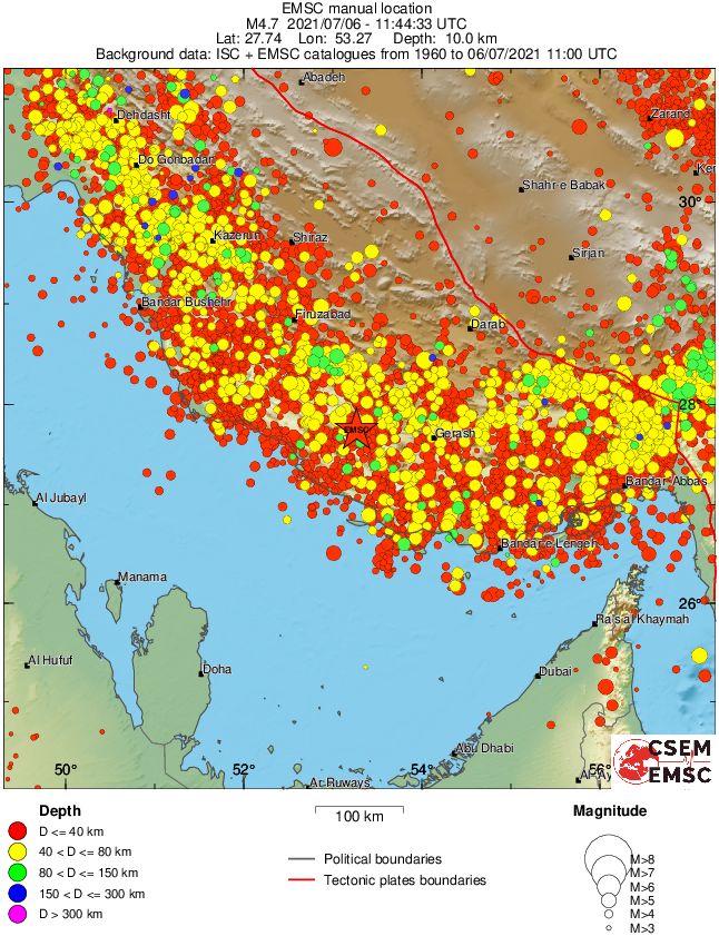 regional historical seismicity