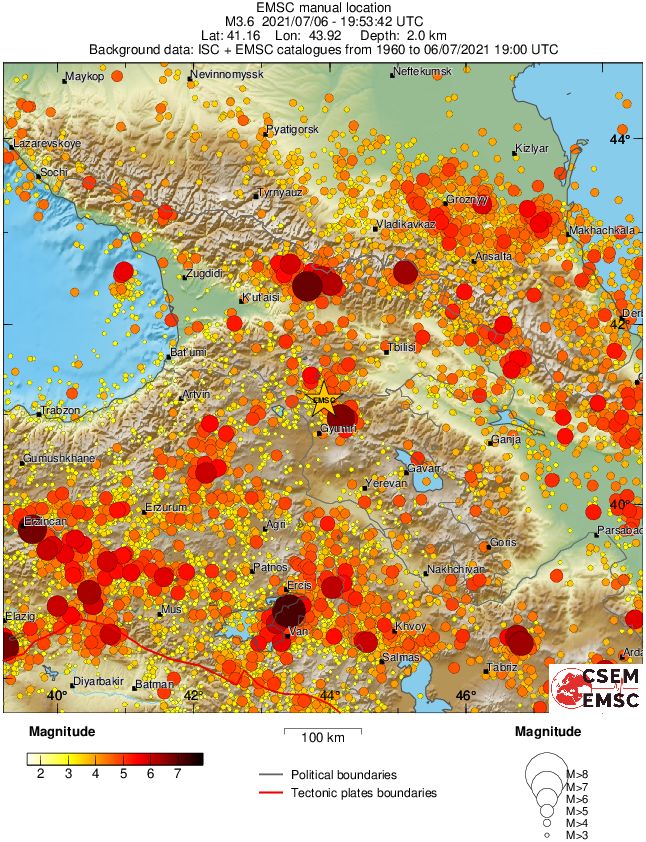 regional magnitude historical seismicity