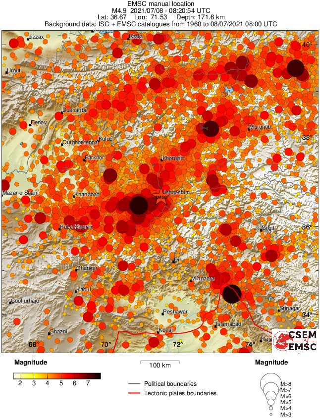 regional magnitude historical seismicity