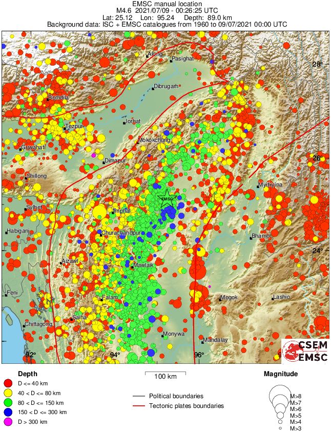 regional historical seismicity