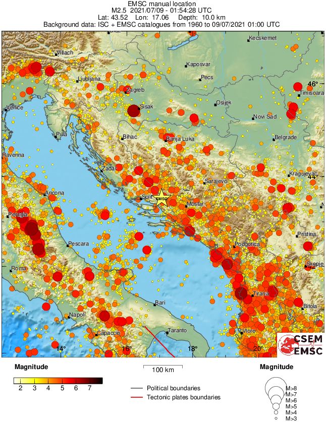regional magnitude historical seismicity