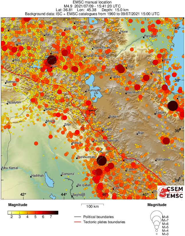regional magnitude historical seismicity