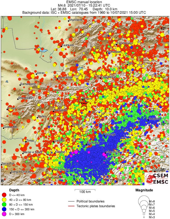 regional historical seismicity