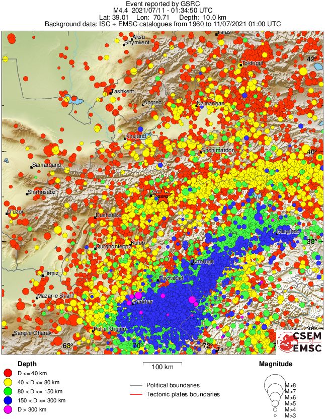 regional historical seismicity