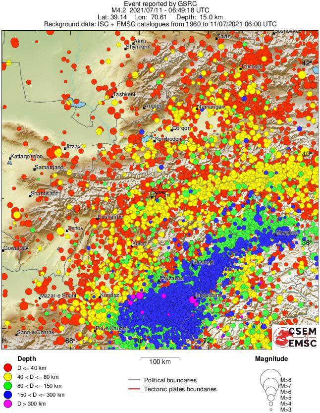 regional historical seismicity