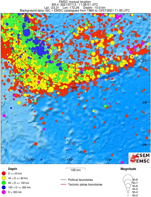 regional historical seismicity
