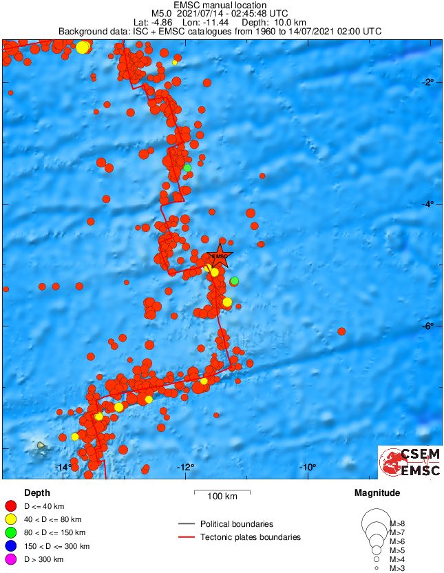 regional historical seismicity