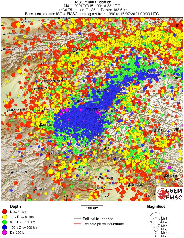 regional historical seismicity