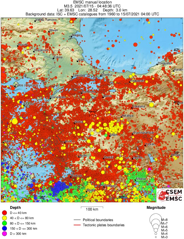 regional historical seismicity