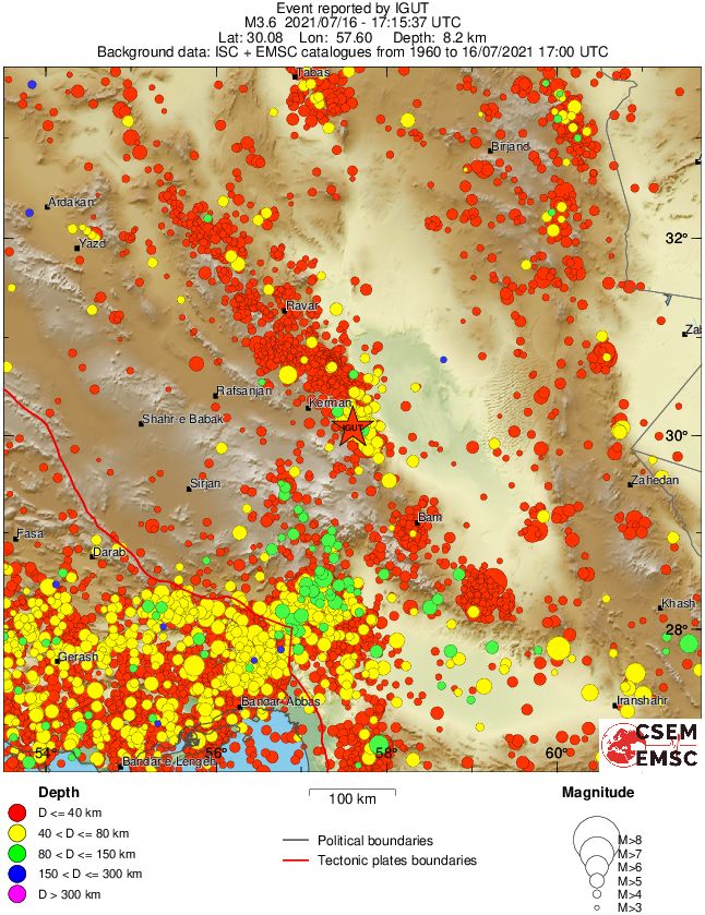 regional historical seismicity