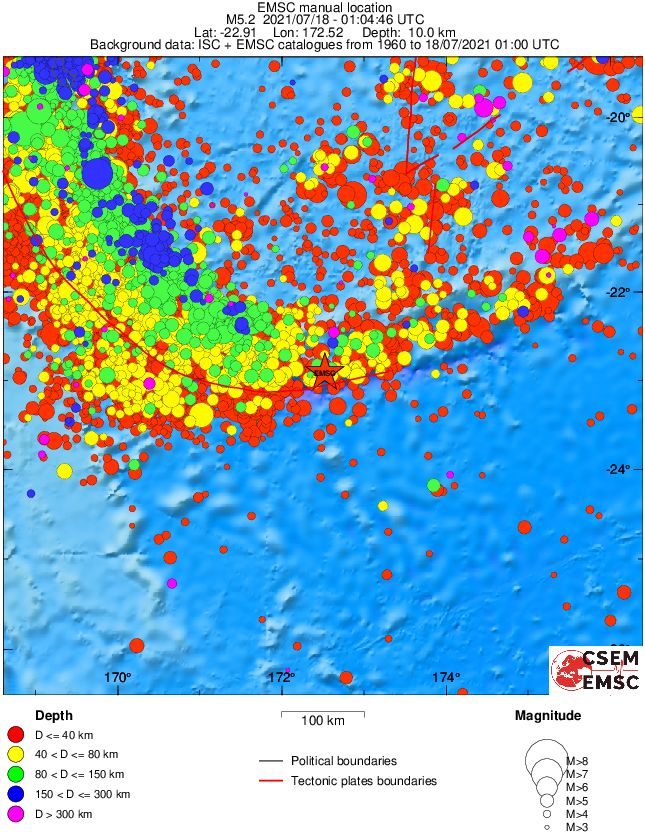 regional historical seismicity