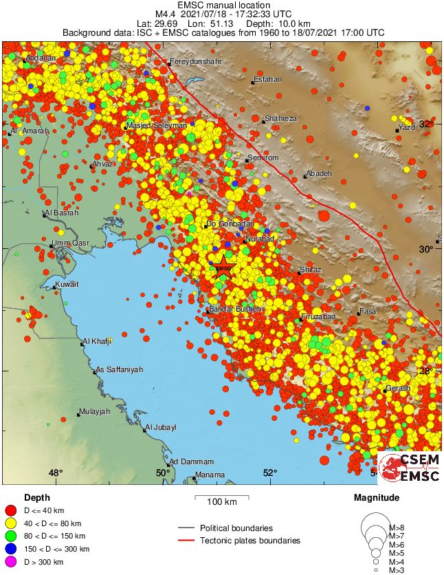 regional historical seismicity
