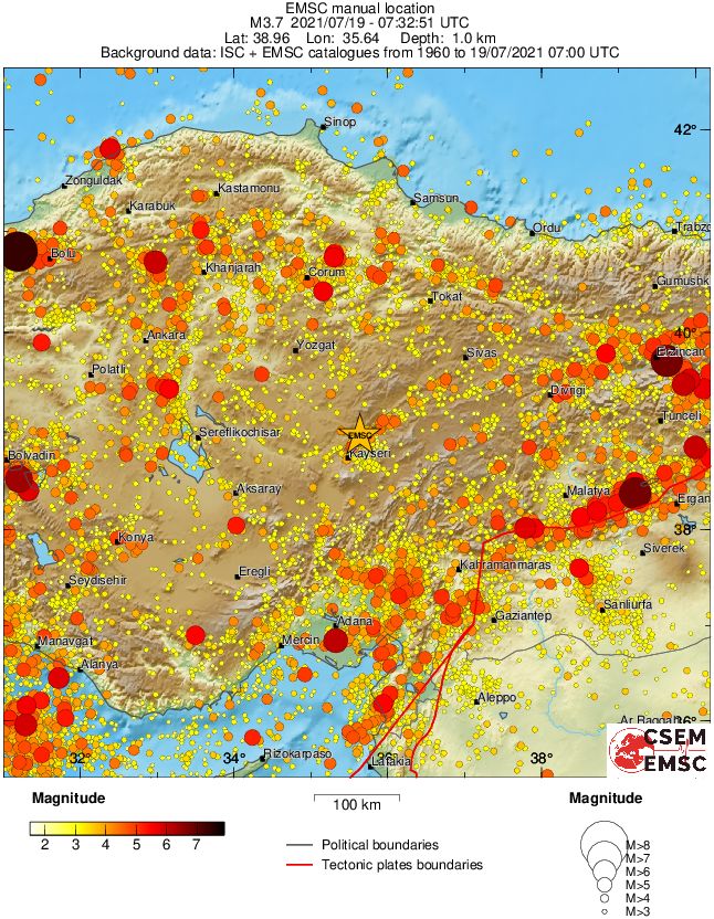 regional magnitude historical seismicity