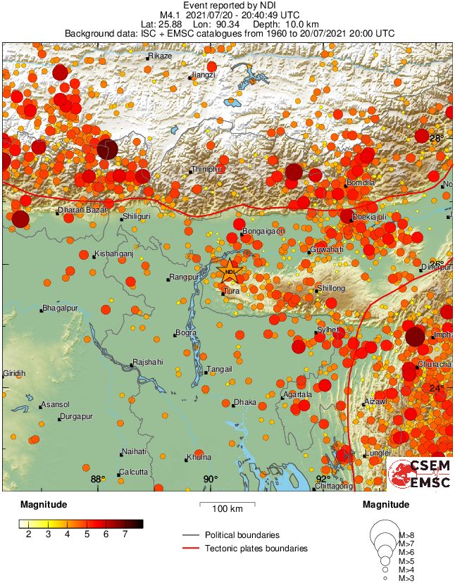 regional magnitude historical seismicity
