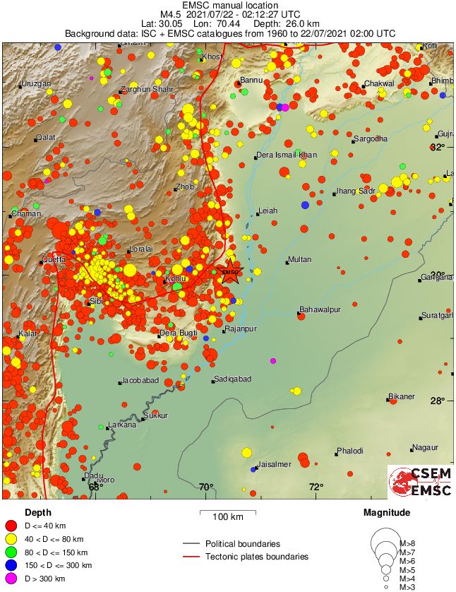 regional historical seismicity