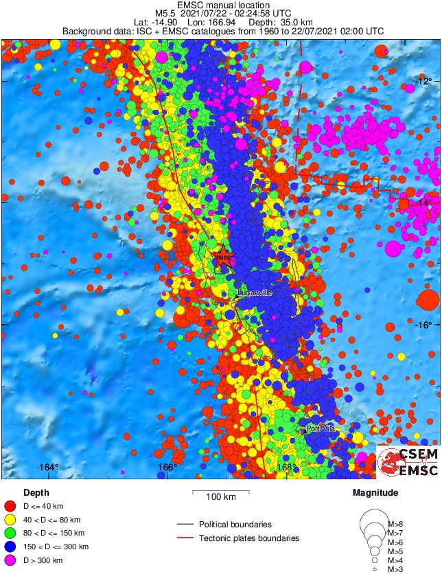 regional historical seismicity