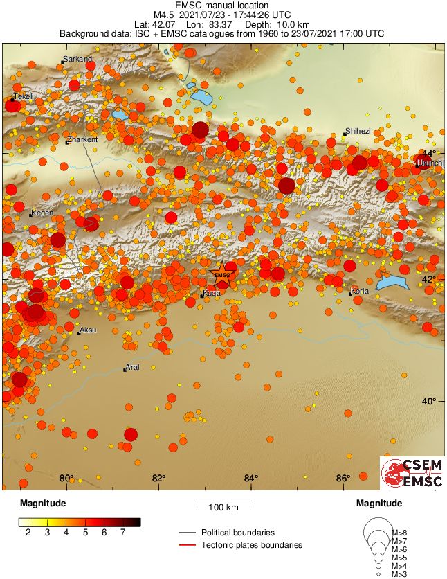 regional magnitude historical seismicity