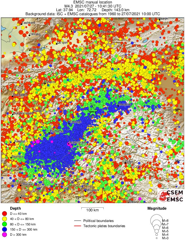 regional historical seismicity