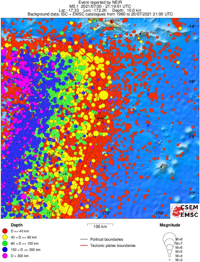 regional historical seismicity
