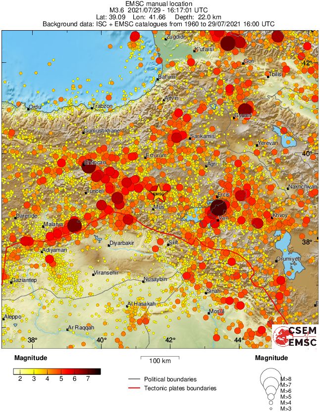 regional magnitude historical seismicity
