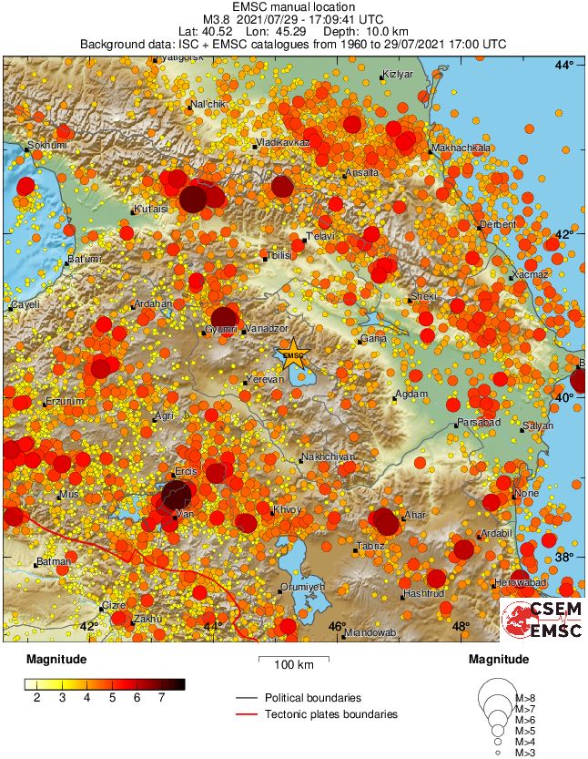 regional magnitude historical seismicity