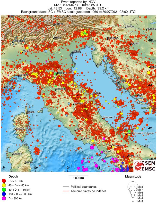 regional historical seismicity