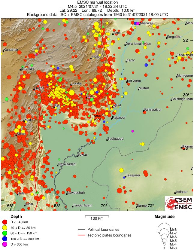 regional historical seismicity