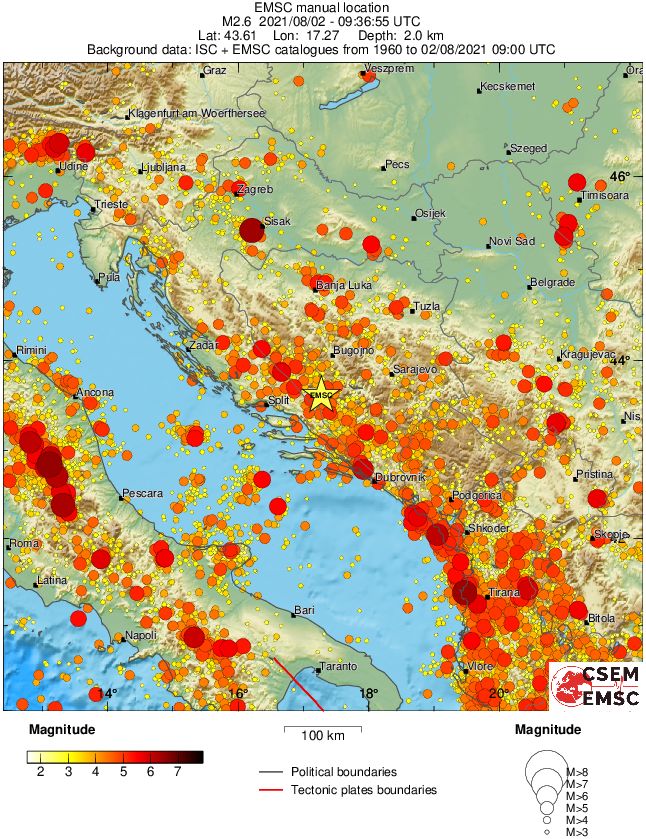 regional magnitude historical seismicity