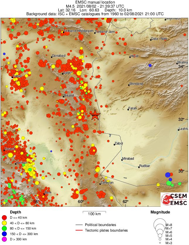 regional historical seismicity