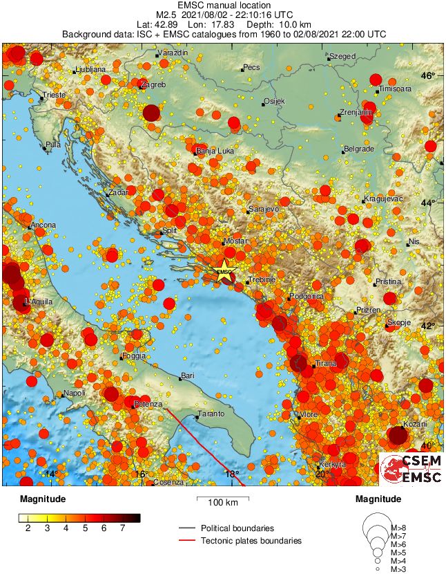regional magnitude historical seismicity