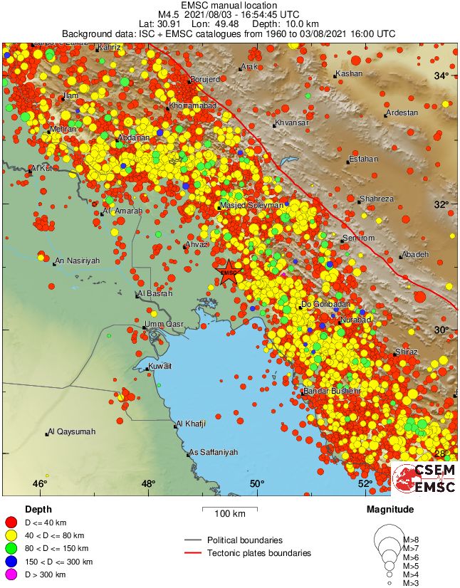 regional historical seismicity