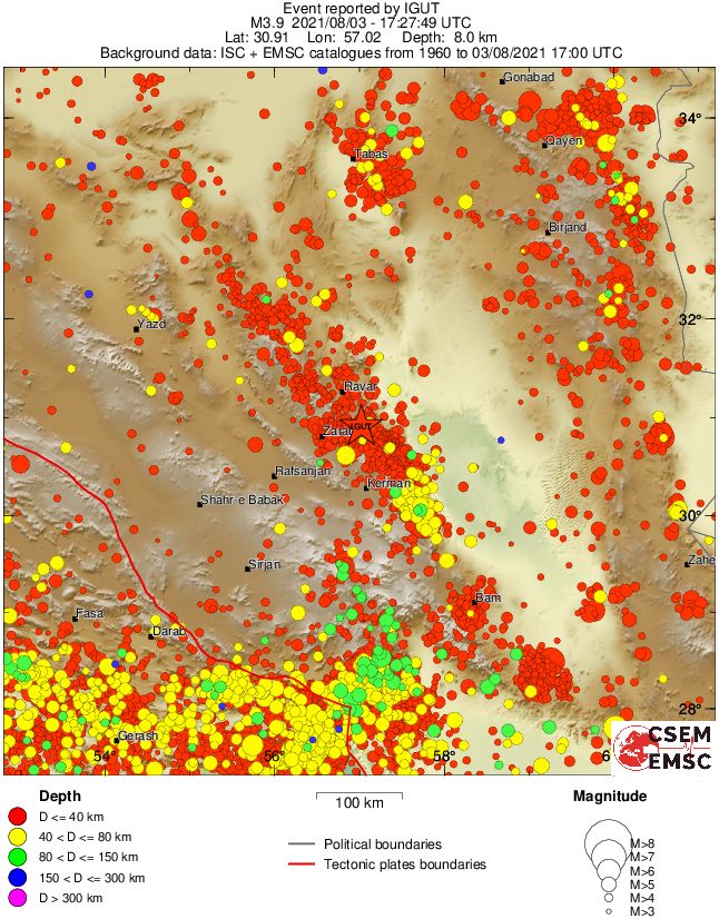 regional historical seismicity